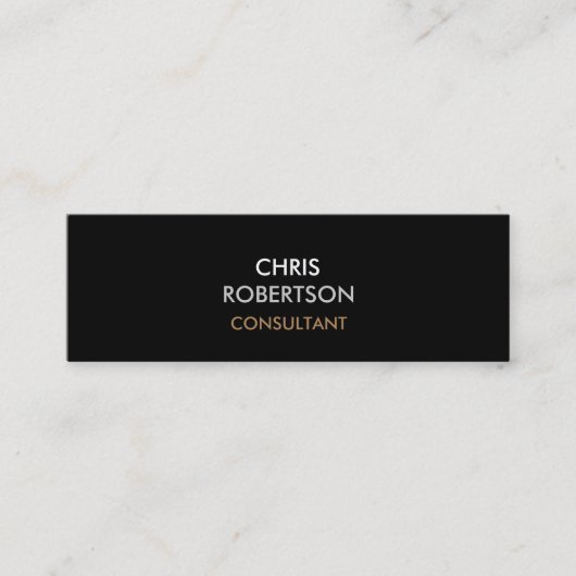 Mini Carte de visite tendance Black Grey Attractif (Devant)