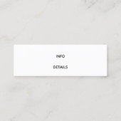 Mini carte de visite tendance des médias sociaux (Dos)