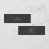 Mini Carte de visite tendance gris clair élégant et élé (Devant / Derrière)