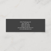 Mini Carte de visite tendance gris clair élégant et élé (Dos)