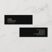 Mini Carte de visite tendance Slim Black Attractif (Devant / Derrière)