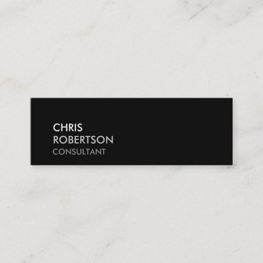 Mini Carte de visite tendance Slim Black Attractif (Devant)