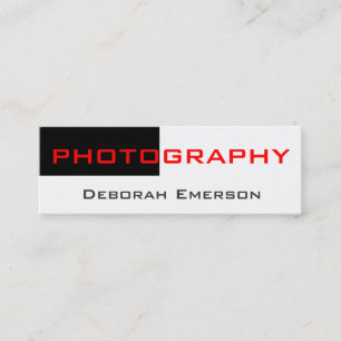 Mini Carte de visite tendance slim blanche noire rouge
