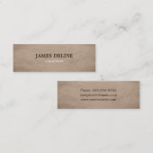 Mini Carte de visite texturisé Brown de conseiller (Devant / Derrière)