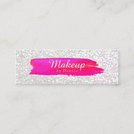 Mini Carte de visite - traçage de maquillage iridescent (Devant)
