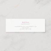 Mini Carte de visite - traçage de maquillage iridescent (Dos)