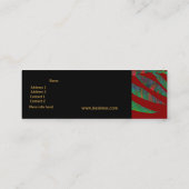 Mini Carte de visite Tropical Red Ferns Mince (Dos)