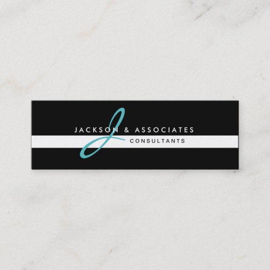 Mini Carte de visite turquoise de professionnel de (Devant)