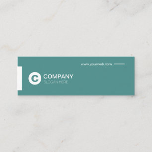 Mini Carte de visite turquoise de typo moderne