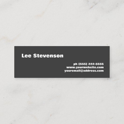 Mini Carte de visite Turquoise moderne (Dos)