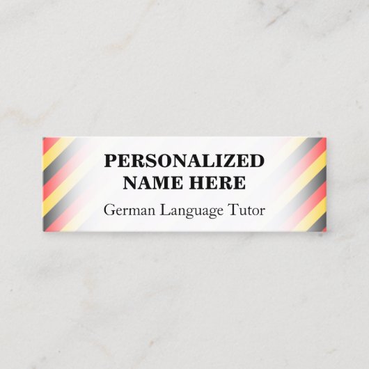Mini Carte de visite Tutor allemand simple (Devant)