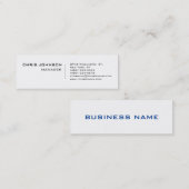 Mini Carte de visite unique noir et blanc pour manager (Devant / Derrière)