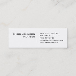 Mini Carte de visite unique noir et blanc pour manager