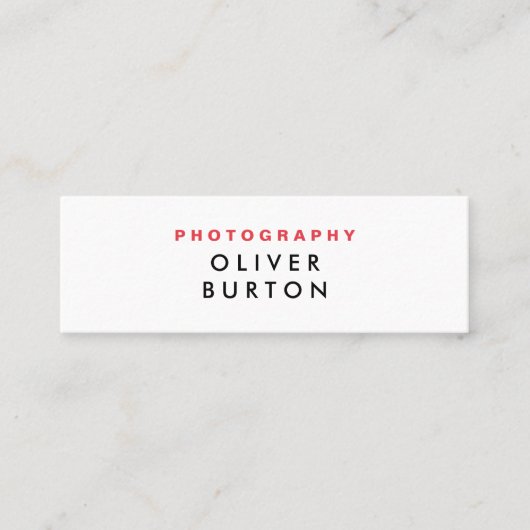 Mini carte de visite universel pour photographe. (Devant)