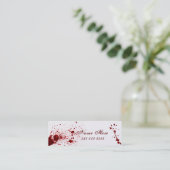 Mini Carte de visite V2 d'éclaboussure de sang (Debout devant)