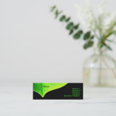 Mini Carte de visite vert de congé (Debout devant)