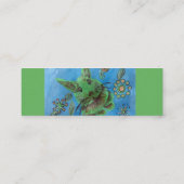 Mini carte de visite vert de lapin (Dos)