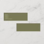 Mini Carte de visite vert d'olive (Devant / Derrière)