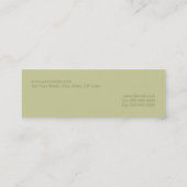 Mini Carte de visite vert moderne (Dos)