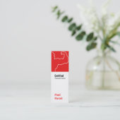 Mini Carte de visite vertical rouge du formateur person (Debout devant)