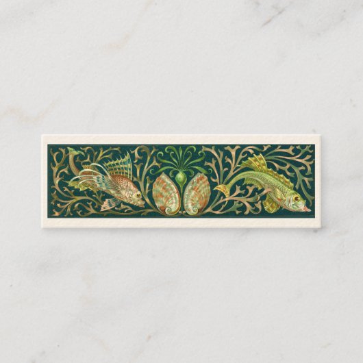 Mini Carte de visite vintage Twin Fishers (Devant)