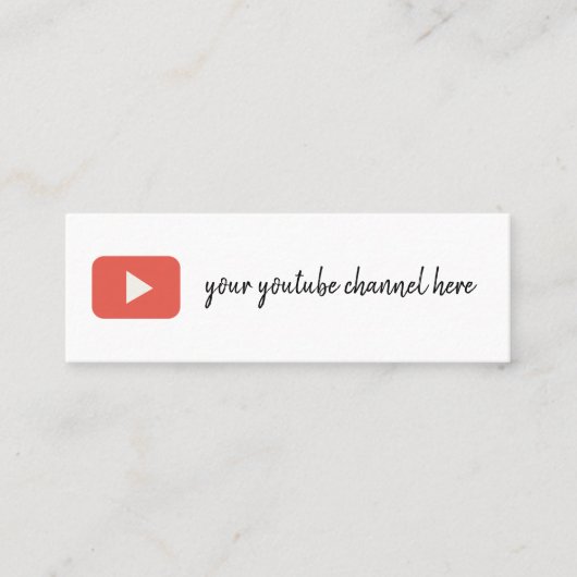 Mini carte de visite youtube (Devant)