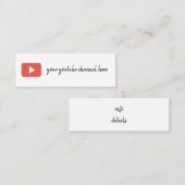 Mini carte de visite youtube (Devant / Derrière)