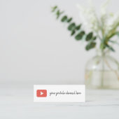 Mini carte de visite youtube (Debout devant)