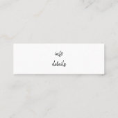 Mini carte de visite youtube (Dos)