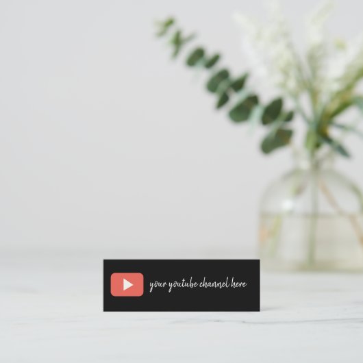Mini carte de visite youtube (Debout devant)