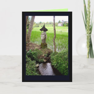 Mini carte de voeux de temple d'Ubud