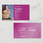 Mini carte d'élém. de croisement rose (Devant / Derrière)