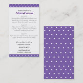 Mini carte d'instruction faciale (Devant / Derrière)