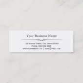 Mini-carte Étiquette or noir moderne (Dos)