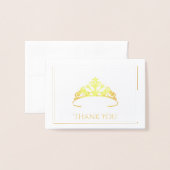 Mini carte Gold Foil Tiara (Devant avec enveloppe)