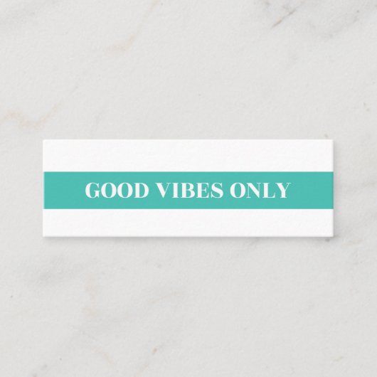 Mini carte "Good Vibes Only" (Devant)