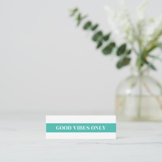 Mini carte "Good Vibes Only" (Debout devant)
