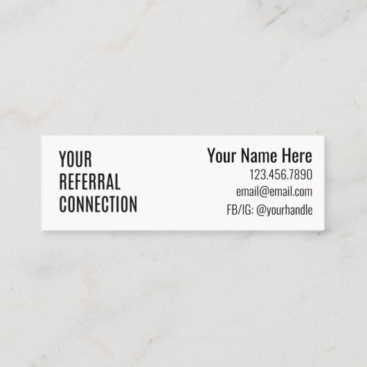 Mini carte "Good Vibes Only" (Dos)