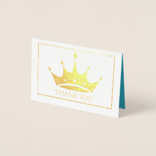Mini carte Merci Gold Foil Crown