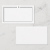 Mini carte Monogramme Papier à lettres de bureau c (Devant / Derrière)