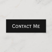 Mini carte noire moderne professionnelle de (Devant)