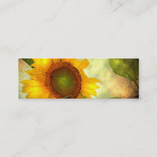 Mini carte personnalisable de tournesol (Devant)