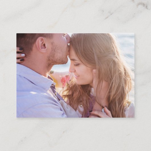 Mini carte RSVP Mariage de code QR photo moderne (Dos)