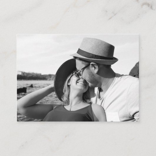 Mini carte RSVP mini-Mariage de code QR photo mini (Dos)