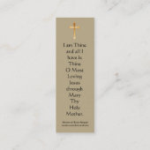 Mini carte sainte de l'eucharistie bénie de (Dos)