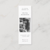 Mini carte Signet pour mémoire d'amour funéraire (Devant)