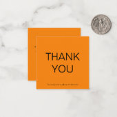 Mini carte simple Merci orange d'automne Carré (Devant/Arrière en situation)