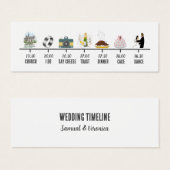 Mini carte Timeline Mariage Icon moderne (Devant & derrière)