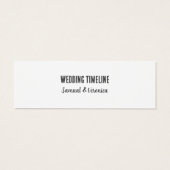 Mini carte Timeline Mariage Icon moderne (Dos)