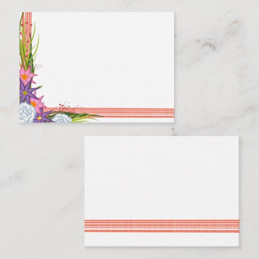 Mini cartes Coral Crush (Devant / Derrière)